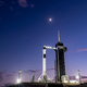A SpaceX Falcon 9 rocket, with the Endurance Crew Dragon mounted on top, prior to the Crew-3 mission that launched on November 11, 2021. Endurance is scheduled to perform its second crewed flight during the now-delayed Crew-5 mission.